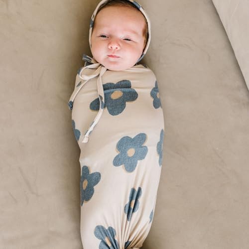 Image of Copper Pearl Swaddle Blankets for Newborns | Soft Stretchy Receiving Blankets for Boys and Girls | Large 46 x 46 Inch Baby Blankets | Lightweight and Breathable Swaddles | Gemma in Tan