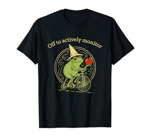 Off to Actively Monitor Teacher Testing Day Frog T-Shirt