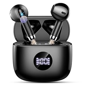 Wireless Earbuds, Bluetooth Headphones 5.4 HiFi Stereo, in Ear Earphones with 4 ENC Noise Cancelling Mics, 40H Playtime Ear Buds with Mini Case, IP7 Waterproof Headset with LED Display, USB C Charging