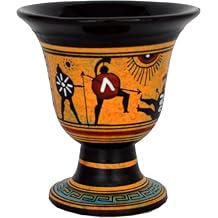 Pythagoras Pythagorean Fair Cup - Hand Painted - Spartans Battle Design