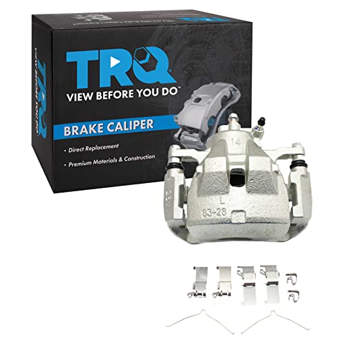 Image of TRQ Front Left Brake Caliper w /Bracket Drivers Side