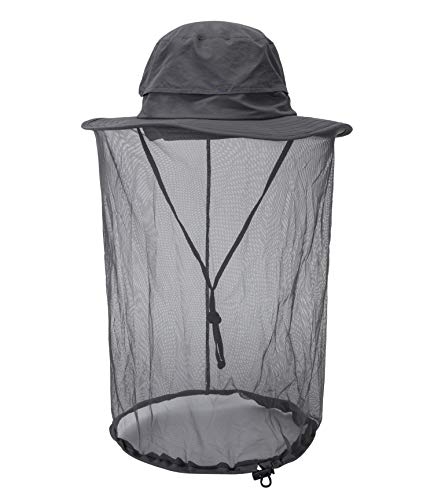 Home Prefer Mens Wide Brim Sun Hat UPF50+ Fishing Hat Sun Protection Hat Dark Grey