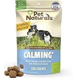 Pet Naturals Calming Chews for Dogs and Cats, Anxiety Relief with Gentle Ingredients for Thunder, Fireworks, Travel, Grooming, Value Size Calming Pet Treats, Chicken Flavor, 160 Count