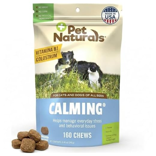 Pet Naturals of Vermont – Beruhigende, unterstützende Nahrungsergänzung für Hunde und Katzen, 160 Beiß-Kauspielzeuge