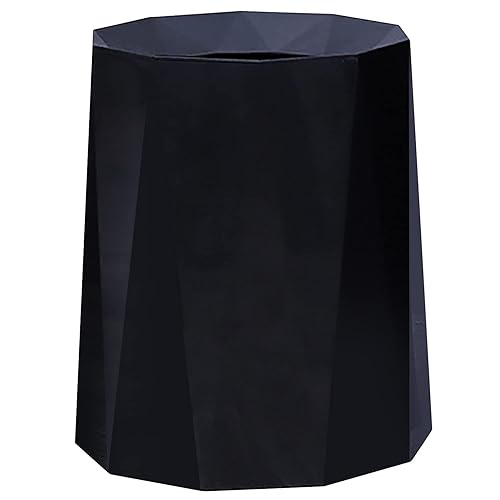 Lujoso cubo de basura nórdico Cubo de basura geométrico con parte superior abierta Cubo de basura de doble barril Cesta de basura con cubo de