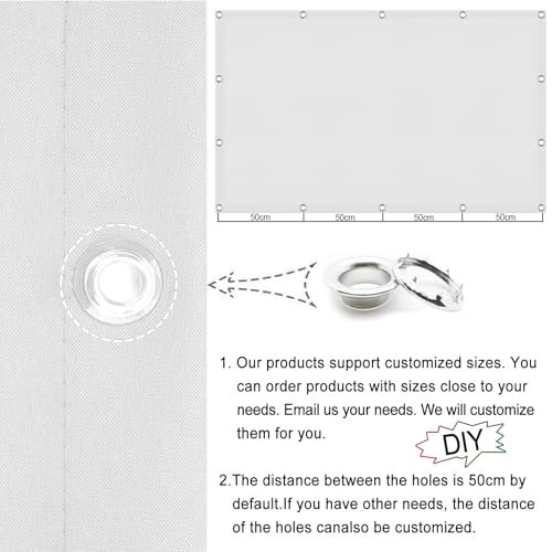 Voile d'ombrage extérieur blanc protection UV carré résistant aux intempéries
