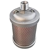 X05 Air Compressor Muffler 1/2' NPT Male,Single Chamber 145 PSI exhaust muffler, used for replacing parts of air compressors, compressor dryers, compressed air equipment, and systems (1)