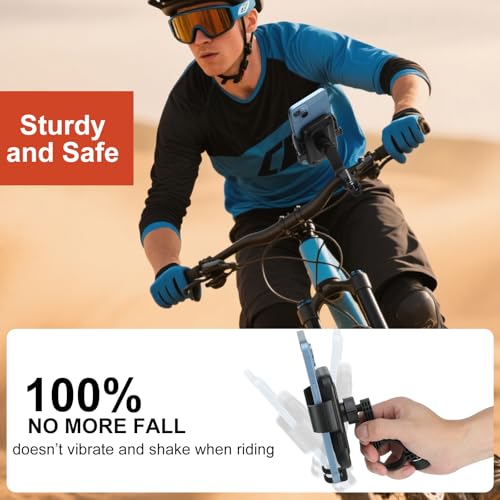 Kairiyard Motorcycle Bike Phone Mount, 1s Auto Lock Shockproof Anti-Shake 360° Rotation, Bicycle Electric Scooter Ebike Handlebar Cell Phone Holder for 4.7''-7.2'' Smartphones by Kairiyard - Image 2