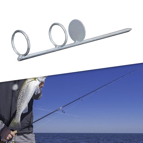 Esquirla Suporte de vara de pesca para chão, portátil, ao ar livre, metal resistente, rack de vara d