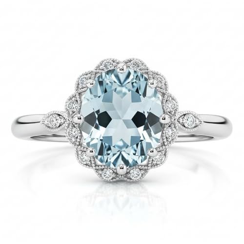 Bague halo en argent 925 sterling vintage chic pour sublimer une alliance