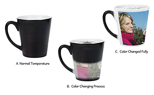 Magic Custom Photo Color Changing Coffee Mug Cup, Personalized Diy Print Ceramic Hot Heat Sensitive Cup -Add Your Photo&Text #TOP1