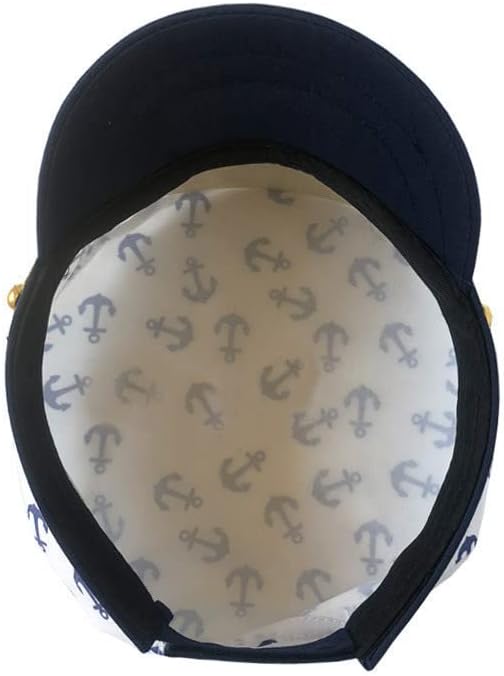 Captain Yacht Hat Nautical Hat Adjustable Anchor Skippers Cap Navy Marine Admiral Hats for Men and Women - Image 4