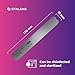 Staleks Pro Short Straight Metal Base for Nail File Expert 20s – 130 mm – Stainless Steel Reusable Base – for Disposable Nail Files – Pedicure and Manicure