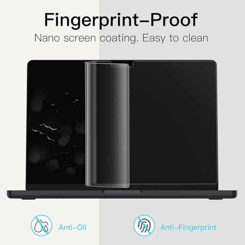 JETech Anti-Glare Screen Protector for MacBook Pro 16.2-Inch (M4 / M3 / M2 / M1 Series, 2021-24), PET Matte Film, Anti-Fingerprint, 2-Pack