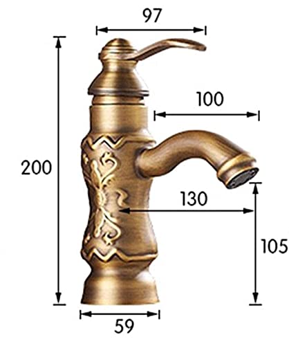 Mitigeur de lavabo facile à installer robinet rétro en laiton pour vasque