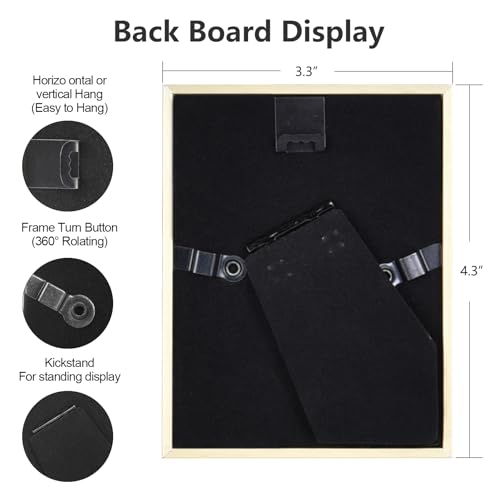 Fkvat 3x4 Picture Frame Set of 3, Matte Gold Modern Thin Aluminum Metal Photo Frame with HD Glass, Fits 2x3 with Mat or 3 x 4 without Mat, for Tabletop and Wall Mounting