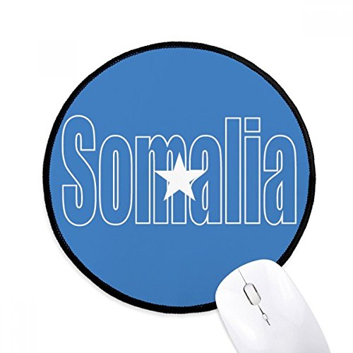 Alfombrilla de ratón de Somalia redonda con bordes cosidos en negro