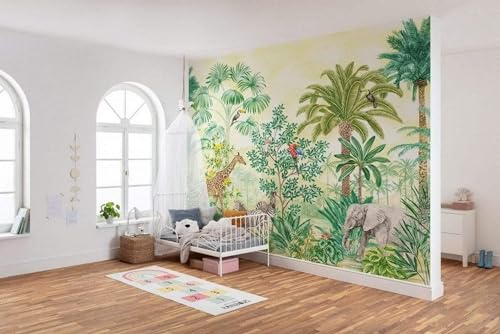 Komar IAX7-0010 Non-Woven Photo Wallpaper Jungle Adventure Design 350 x 280 cm (Width x Height), Colourful, 350 x 1 cm - Image 2