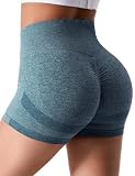 TSUTAYA Women Workout Gym Shorts 3.6" Seamless Scrunch Butt Shorts High Waisted Yoga Booty Shorts