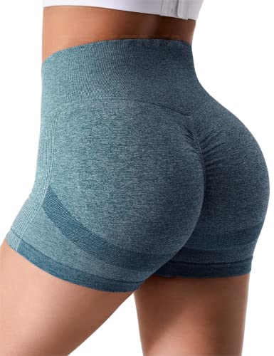 Tsutaya Women Workout Gym Shorts 3.6" Seamless Scrunch Butt Shorts High Waisted Yoga Booty Shorts #TOP12