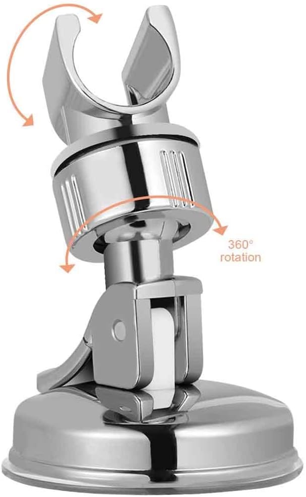Universal Adjustable Plating Shower Rail Holder Bathroom Bracket Stable Rotation
