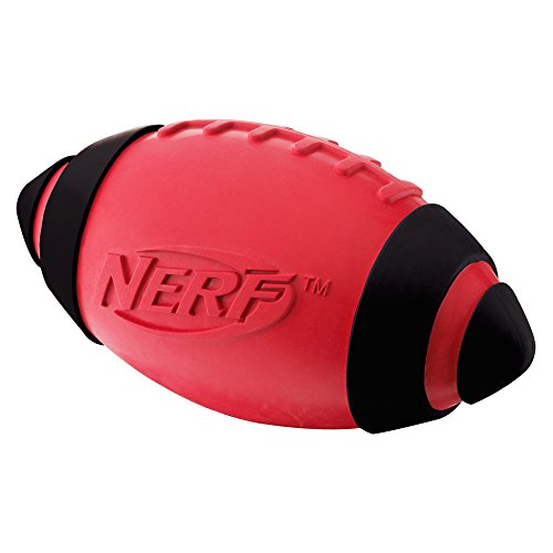 Nerf Dog Rubber Football Dog Toy with Interactive Squeaker, Lightweight, Durable and Water Resistant, 5 Inch Diameter… - Image 4