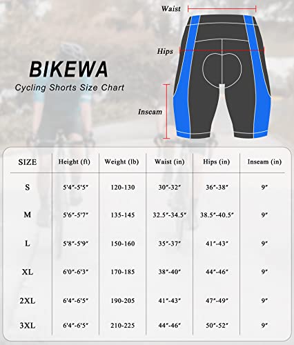 Bikewa Men'S Bike Shorts 3D Padded Cycling Road Biking Underwear Mountain Riding Biker Bicycle Upf 50+ Cycle Shorts Zipper Pockets thumb #6
