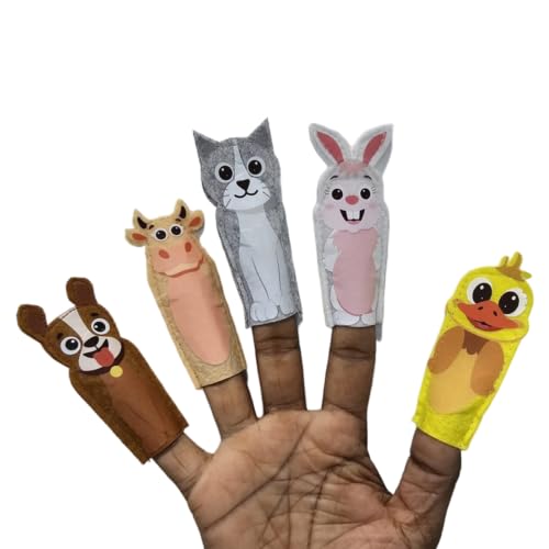 Finger Puppet for Kids | Soft Hands Animal Finger Puppets Game for Autistic Children, Great Family Parents Talking Story Set | Pack of 5-image-49
