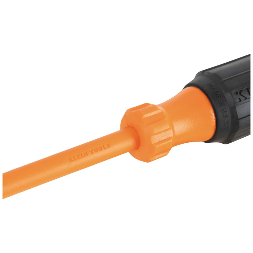 Klein Tools 85077INSR Set di cacciaviti isolati con magnetizzatore, Made in USA, cacciaviti elettrici 1000V, Phillips, scanalati, quadrati, 7 pezzi