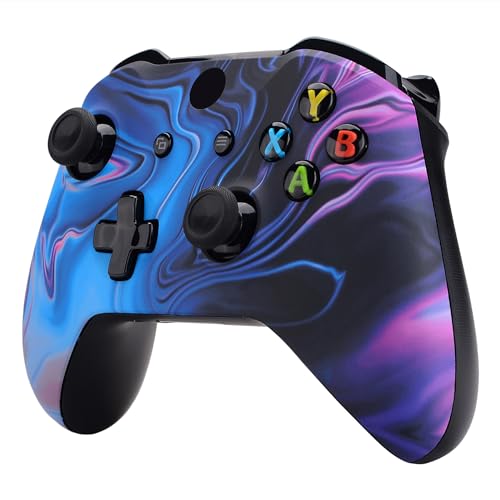 eXtremeRate Carcasa para Xbox One S X Accesorios Funda Delantera Protectora de la Placa Frontal Cubierta Antideslizante para Xbox One X S Control-Model 1708 (Origen del Caos) - imagen 5