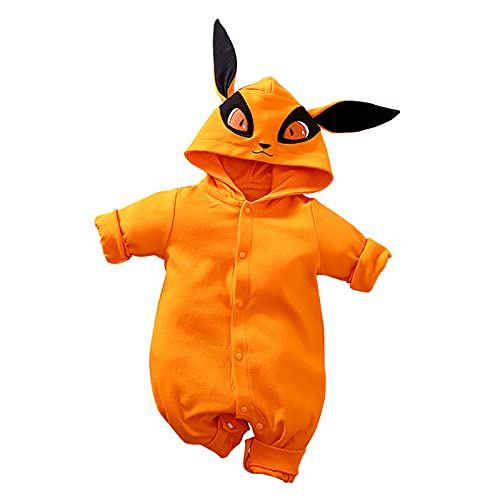 Bebé Cremallera con capucha Ropa Cosplay Vestido Anime Recién Nacido Elegante Fox Monos de dibujos...