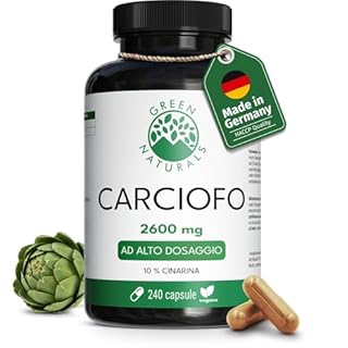 Estratto di carciofo - 2600 mg al giorno (di cui 260 mg di cinarina) - Estratto potente 40:1 (equivalente a 104.000 mg di carciofo fresco) - 100% vegano e testato in laboratorio - Green Naturals®