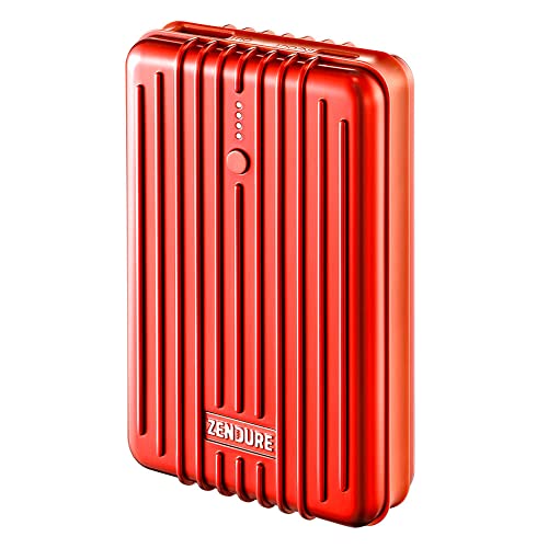 Zendure A3TC 10000mAh USB-C Portable Charger, Ultra-Durable Power Bank with 3A Output, Zen+ Technology External Battery for iPhone X / 8 Plus, iPad Pro/Air 2, Samsung Galaxy S9 Plus and More - Red
