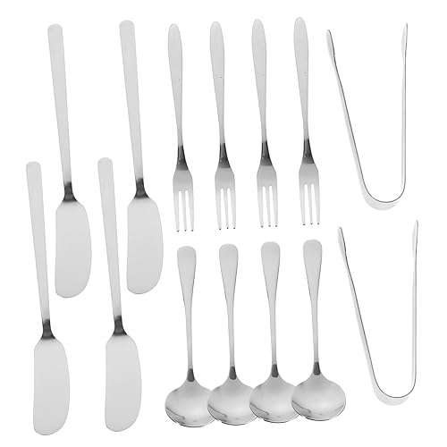 PRETYZOOM Stainless Steel Cheese Knife Set Charcuterie Serving Utensils Butter Knife Cheese Board Accessories