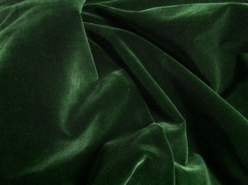 1 X Hunter Green Velvet Fabric 45