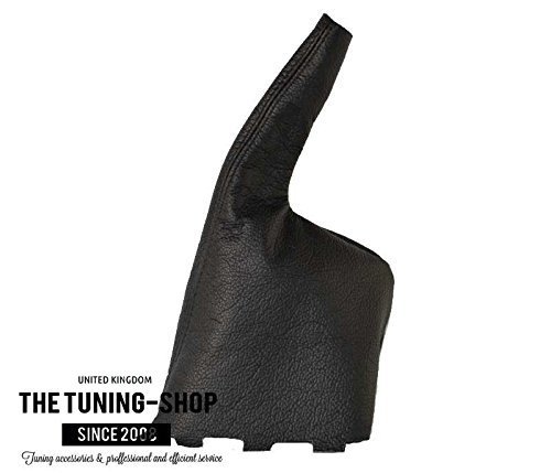 The Tuning-Shop Ltd for Saab 95 9-5 1997-2010 E Brake Boot Boot Black Italian Leather with Black Stitch