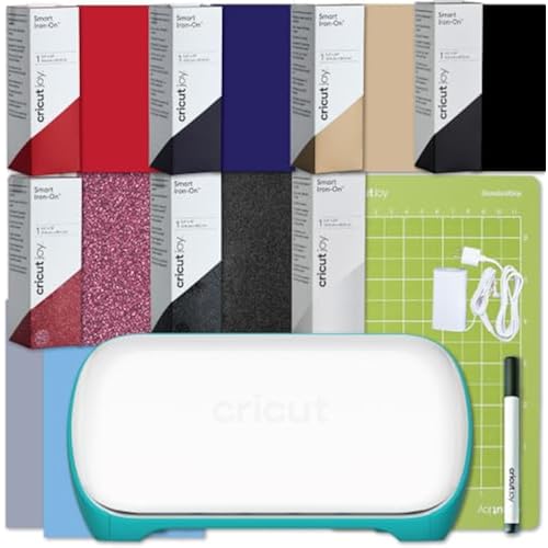 Cricut Joy Machine Bundle with 7 Smart Iron-On Rolls - Compact Cutting Machine for Iron-On Vinyl, T-Shirts, Hats & DIY Crafts