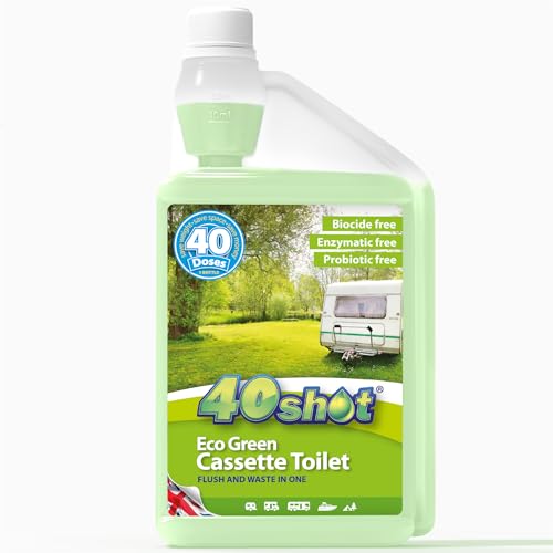 Green Eco 2in1 Caravan Motorhome Chemical Toilet Fluid 1L 40 Treatments