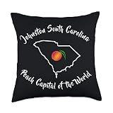 Johnston South Carolina Peach Capital of the World Throw Pillow