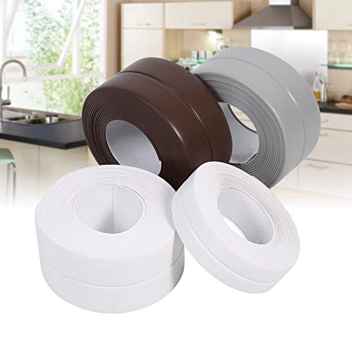 Image of Wall Sealing Strip, 22mm x 3.2m Brown Self Adhesive Caulking Tape for Kitchen Bathroom Sealant Strip Caulk Waterproof