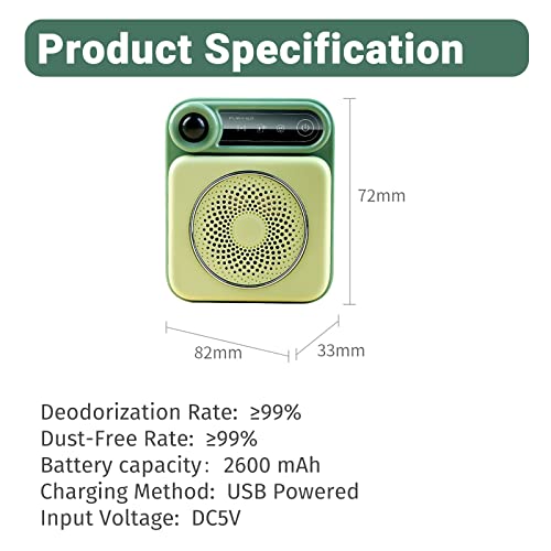 Cat Litter Deodorizer Pet Odor Eliminator, Phantomsky Air Purifier For Strong Odor Rechargeable Cat Litter Box Air Purifier For Home Removes Odors, Air Pollution, For Cat Litter Box #TOP7