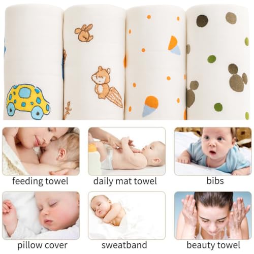 Image of Mini Wonders Muslin Face Towels Set of 5 | Soft Cotton Baby Towels for Daily Use | Washcloths for Newborns & Infants | Skin-Friendly & Reusable
