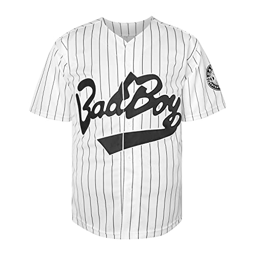 Camiseta de beisebol #10 Biggie 72 Bad Boy, roupas hip hop