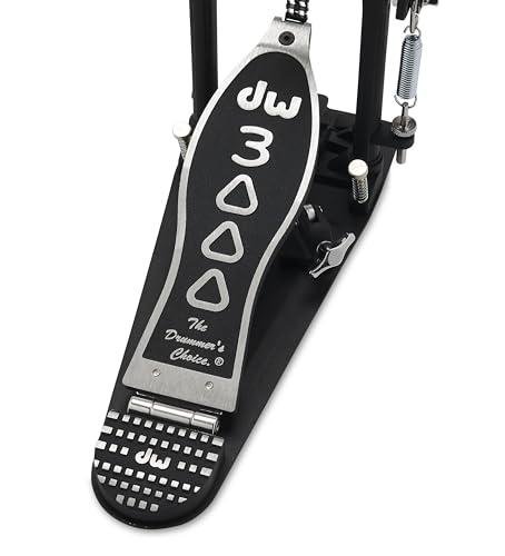 image for DW 3000 Series Single Bass Drum Pedal (DWCP3000A), Black/Silver