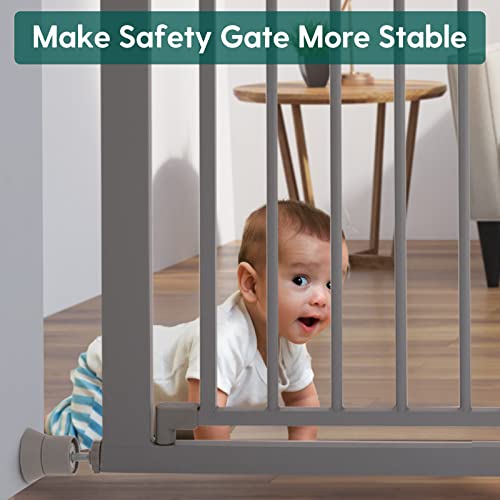 Babelio Baby Gate Extender Wall Protector, Extends 1-3.3 Inches Pet & Dog Safety Gates, 4 Pack Pressure Mounted Gates Extension Kit, Work On Doorways, Stairs And Hallways (Gray) #TOP5