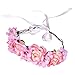 Produktbild Frcolor Künstliche Blumen-Haar-Band-Stirnband für Hochzeits-Verlobungsfeier-Cocktailparty (Rosa)