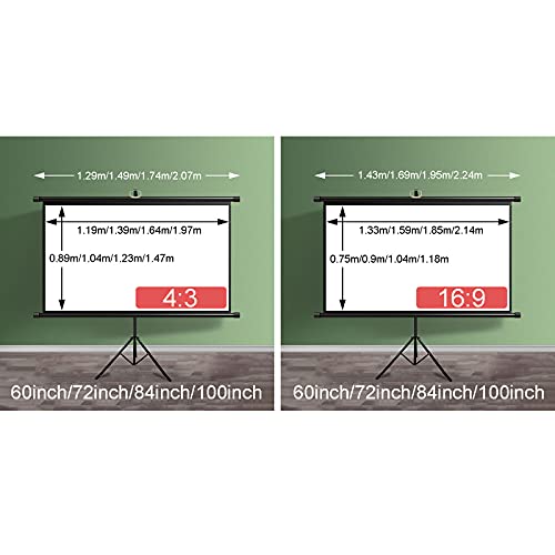 Pantalla portátil para proyector con trípode 72 pulg 16:9 miniatura 7