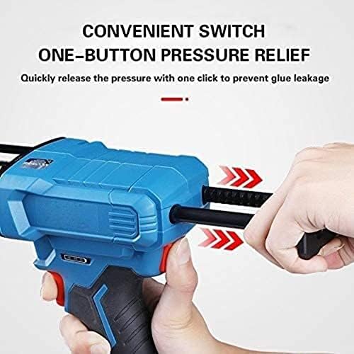 12V Cordless Electric Caulking Gun, Automatic Dual Component Epoxy Applicator with 2 Li-ion Batteries & Charger, Ideal for Adhesive & Sealant Applications