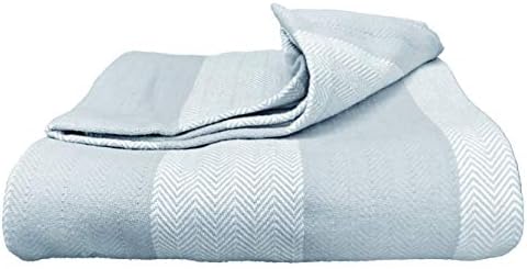 Magnolia Organics Patterned Blanket - Full/Queen, Blue Haze