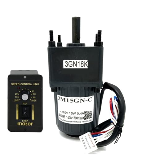 Motor de inducción monofásico 3M15GN-C 220V 15W motorreductor de velocidad ajustable